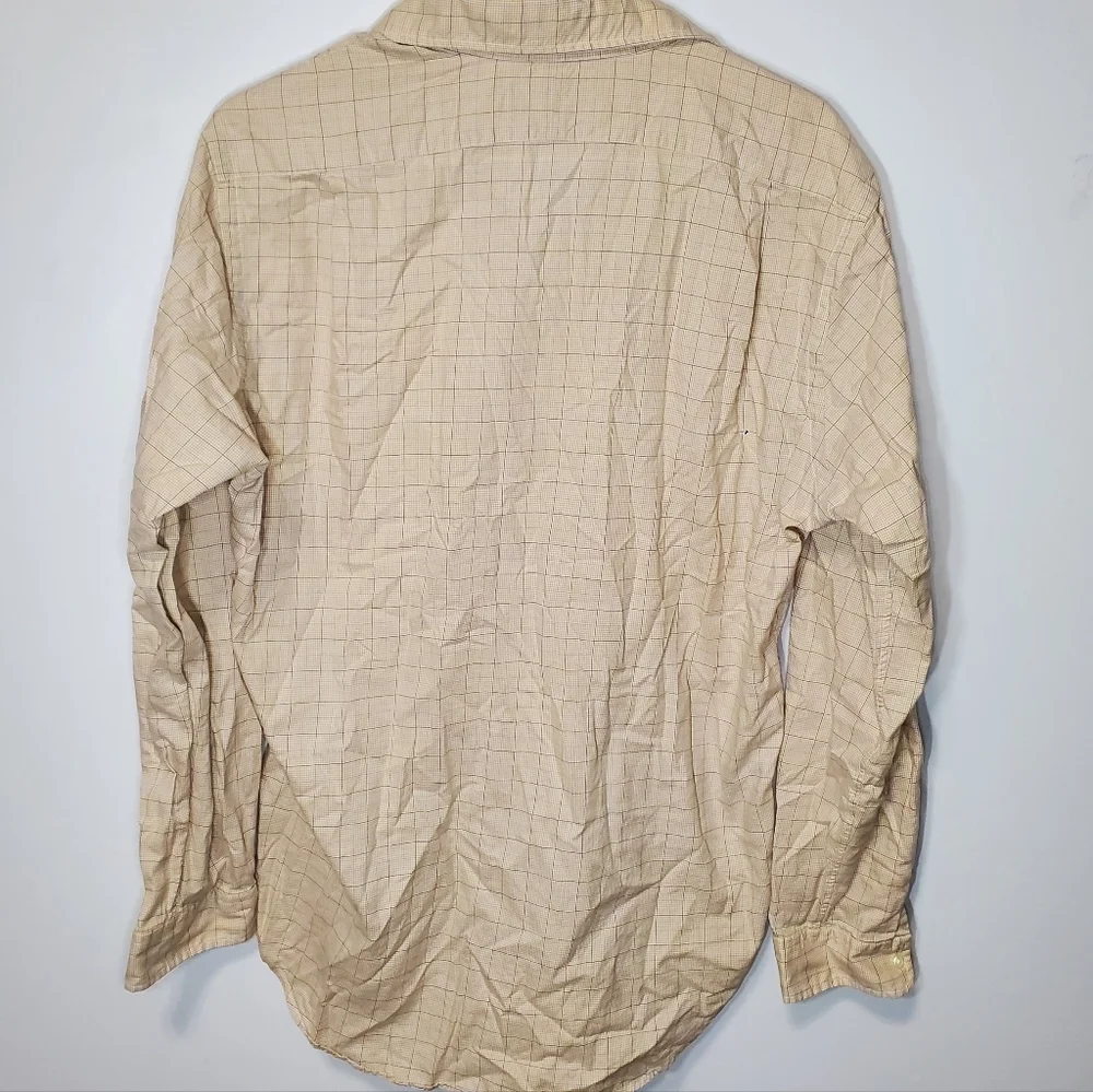 Polo Ralph Lauren Long Sleeve Button Shirt Men's M Orange Plaid